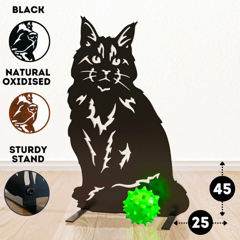 Cat Maine Coon Statue Garden Home Ornament Owner Lover Gifts